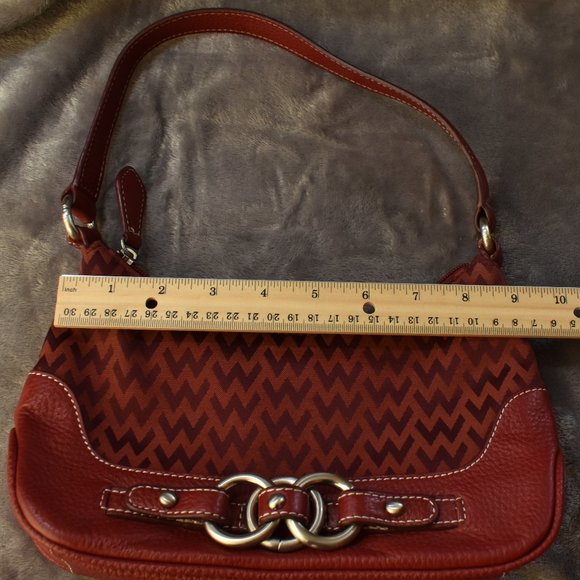 Vintage Red Wilsons Leather Handbag - Picture 10 of 16